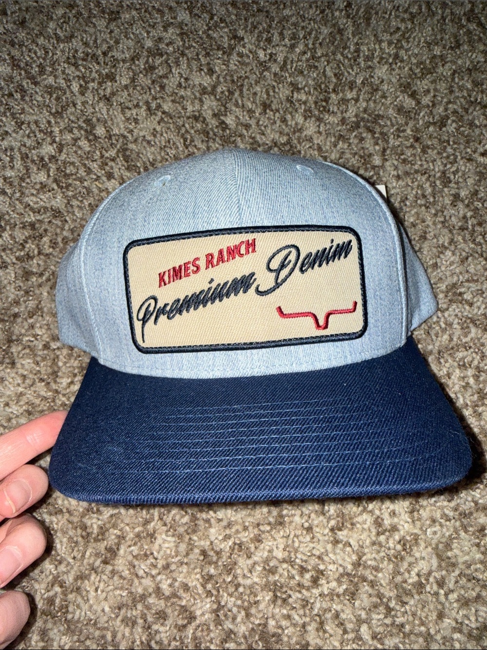 Kimes Ranch Two-Tone Denim Patch Cap